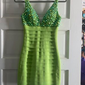 Lime Green Sherri Hill Dress